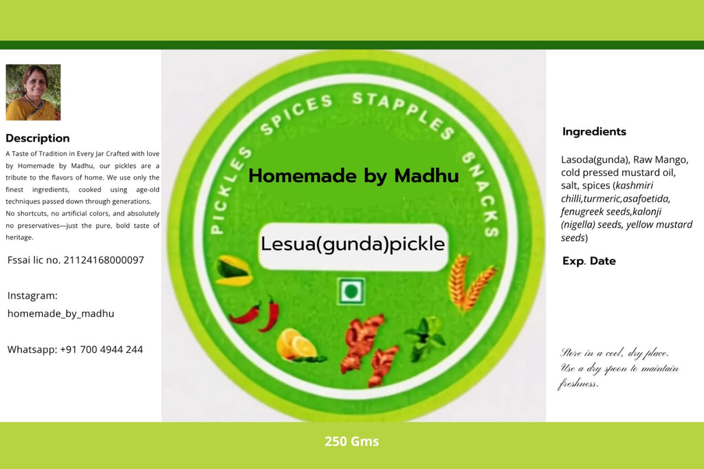 Lesua (Gunda) Ka Achar with seed - 250gm, 500gm