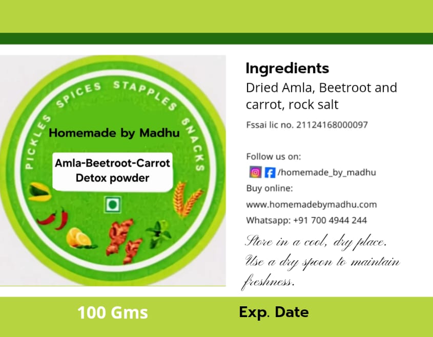 Homemade ABC Detox Powder - 100 gm
